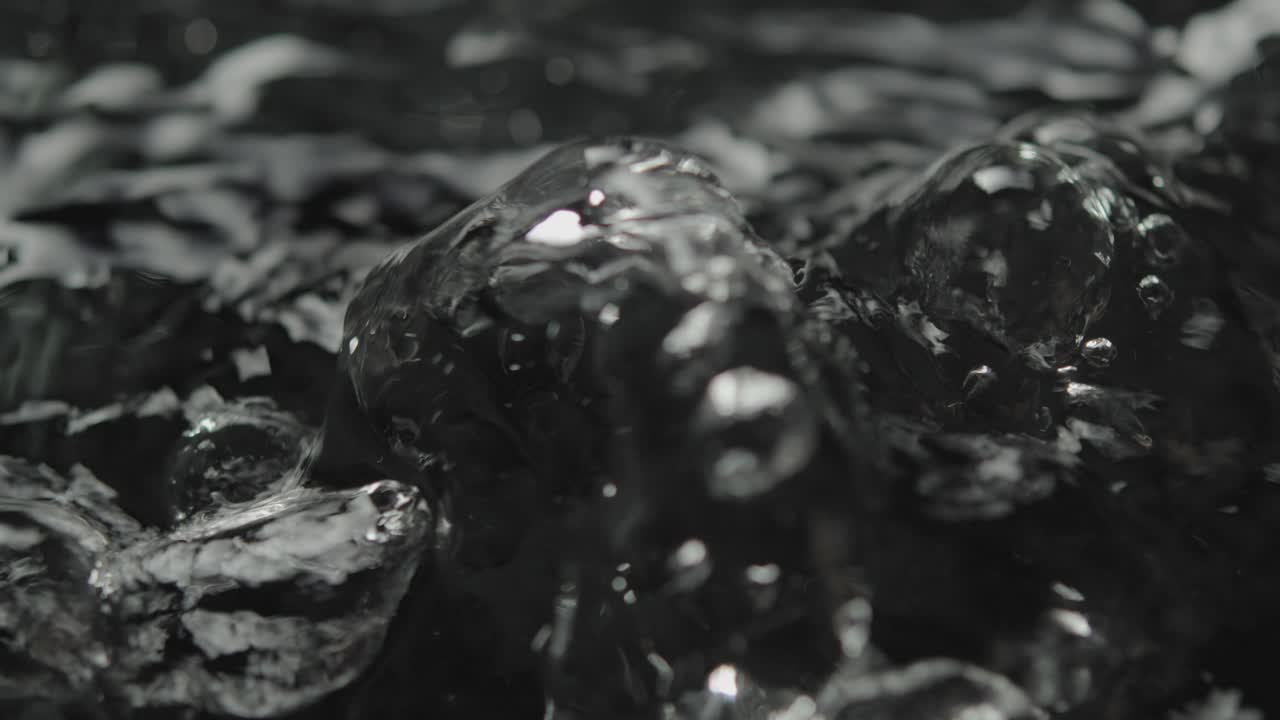 Bubble Shooting Down into a Liquid Before Slowly Rising Again