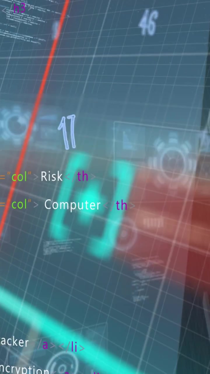 Animation of cityscape over data processing