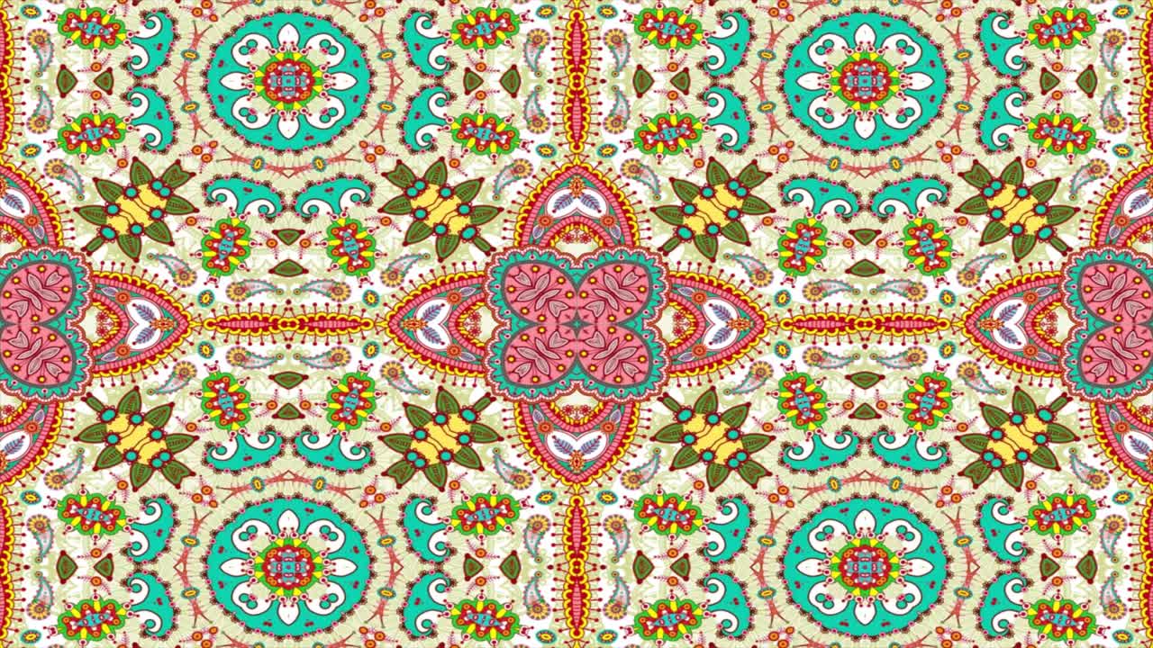 hermoso fondo de caleidoscopio, diseño fractal multicolor, 4k