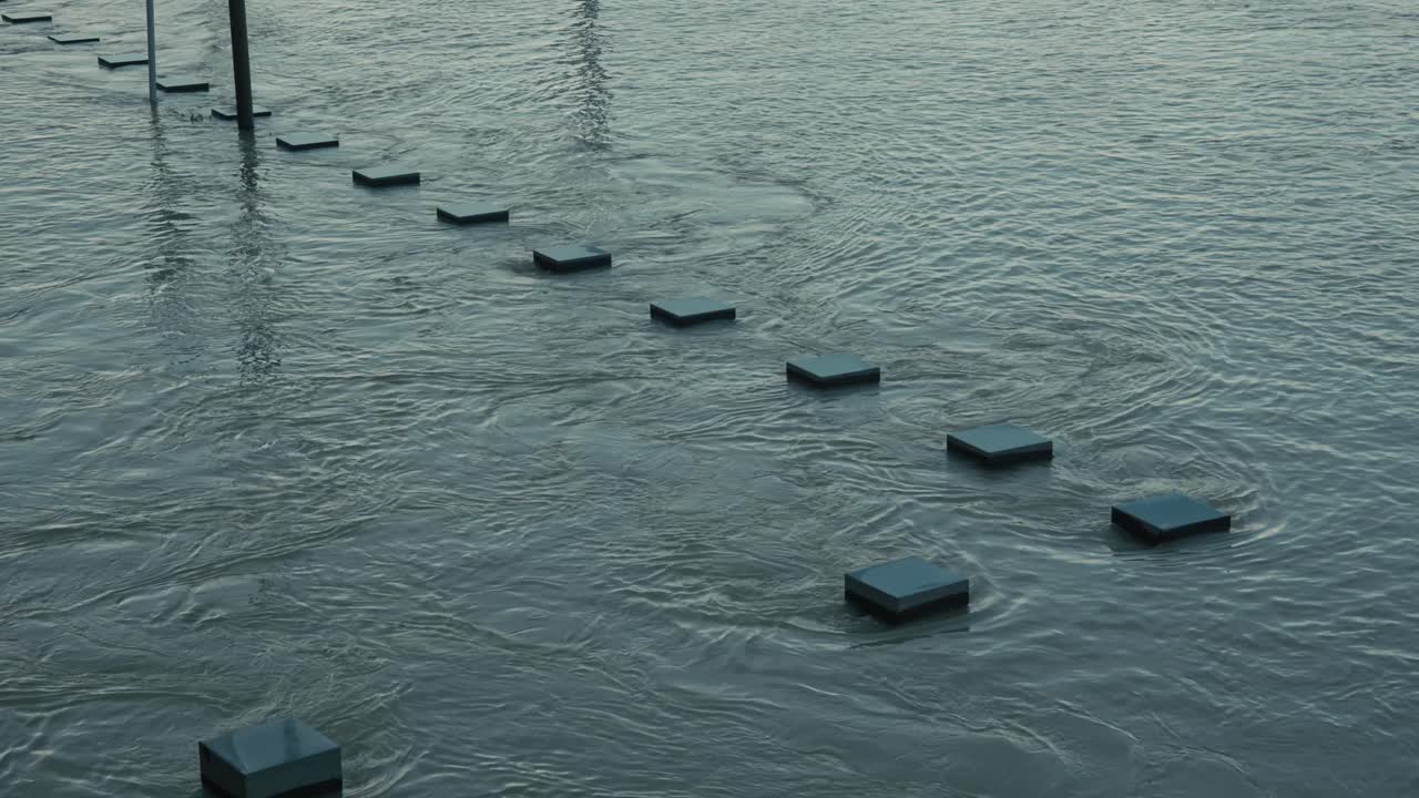 Stepping Stones in a Flooded River
