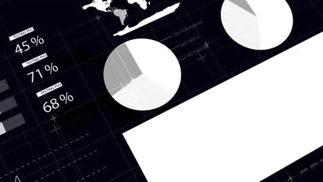 animation of data processing on black background