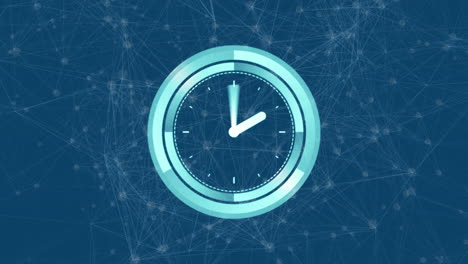 movimiento de reloj y red de conexiones