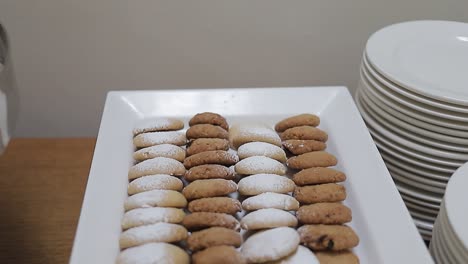 sweet cookies for a wedding event, video shot in detail of the buffet. closed video hd
