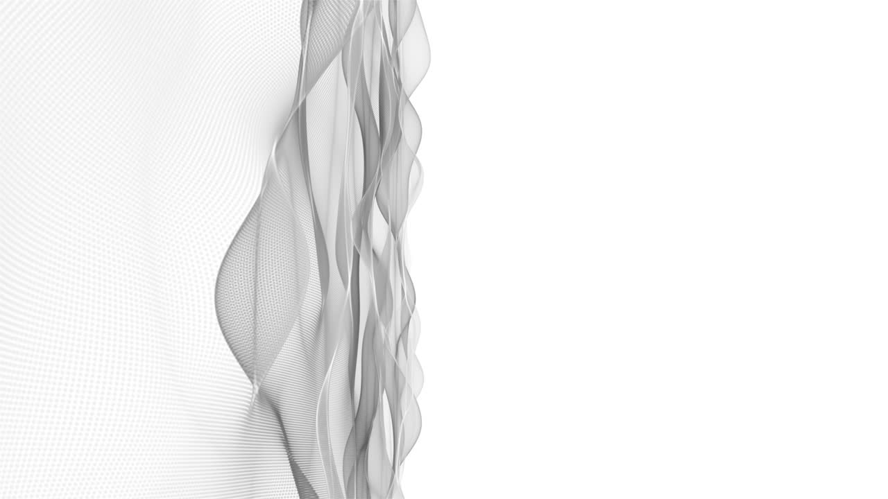 Magical animation with particle wave object in slow motion, 4096x2304 loop 4K