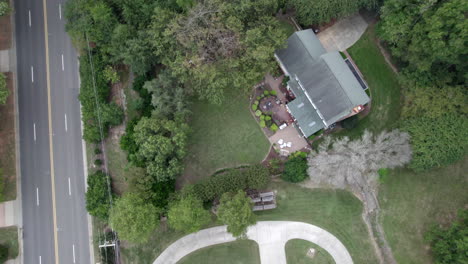 aerial over homes and homes in north carolina, america, usa