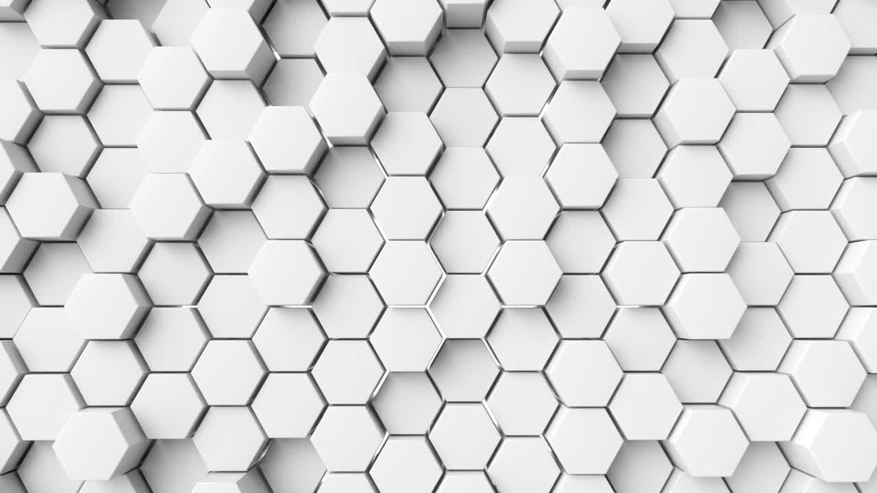 grilla hexagonal en 4k y animación en 3d