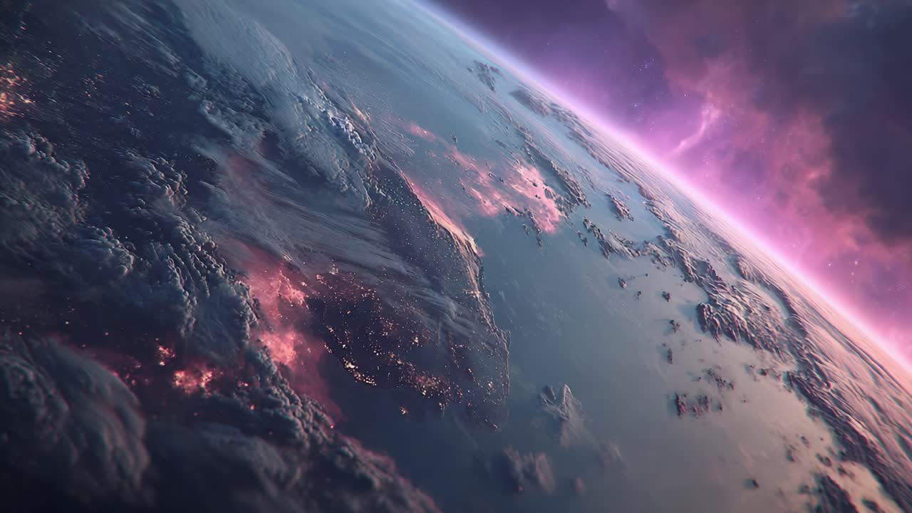 Stunning Cosmic View: A Journey Through Space Showcasing the Earth's Atmosphere and Its Vibrant Celestial Surroundings from a Unique Angle