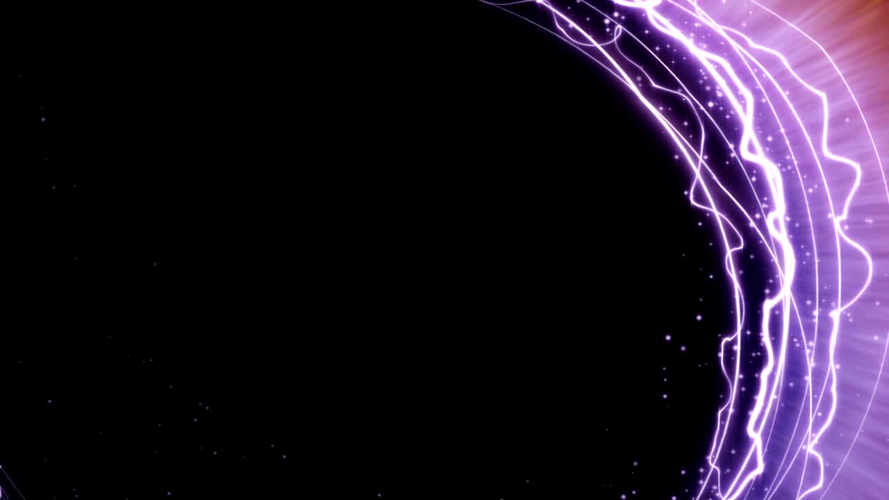 anillo de partículas mágicas fondo abstracto, animación