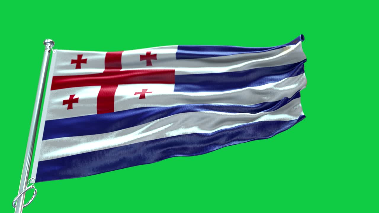 4k 매우 상세한 아자리아의 발 - 아자리아 발 높은 세부 사항 - 국가 발 아자리아 조지아 파동 패턴 loopable 요소