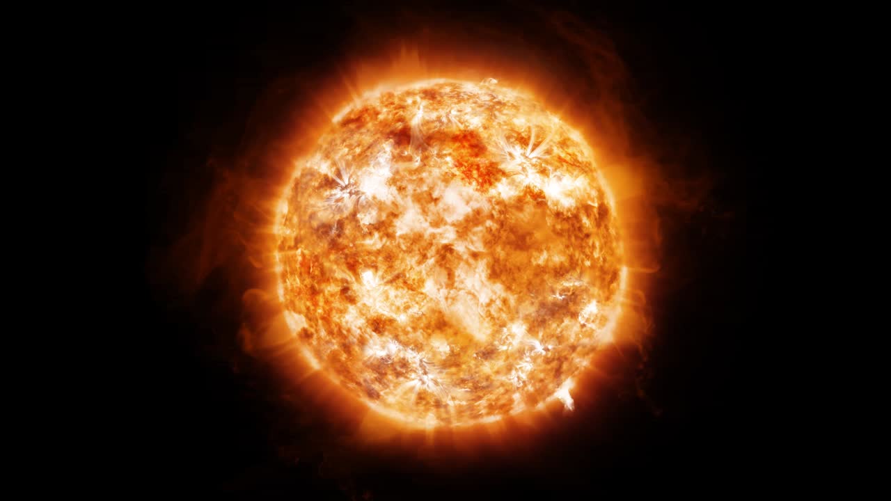 Animation of coronal emissions and prominences on the Sun in space