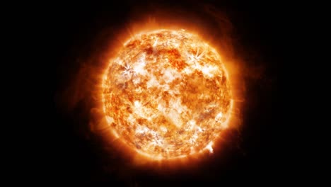 animation of coronal emissions and prominences on the sun in space