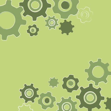 abstract green gears background