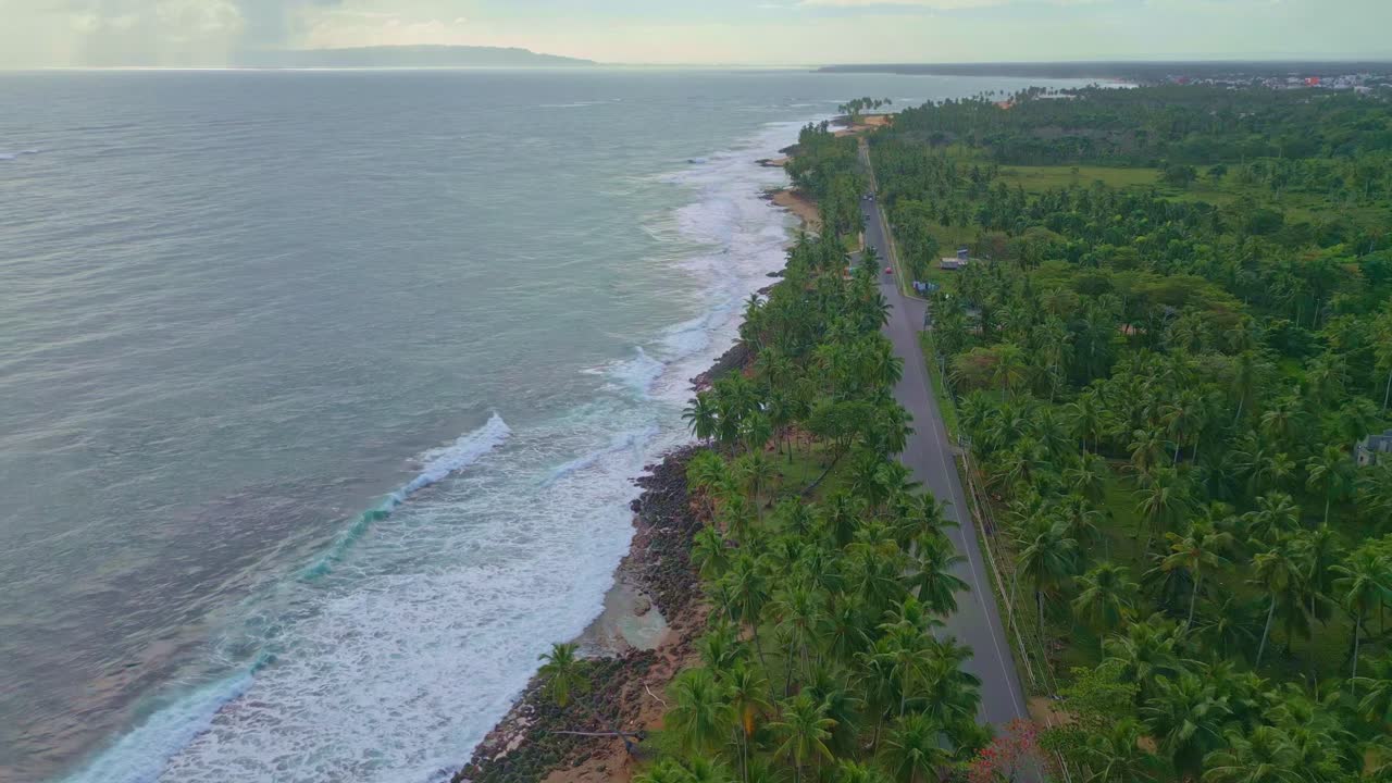 carretera costera panorámica cerca de nagua, república dominicana
