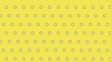 patrón geométrico abstracto con círculos grises en un fondo amarillo. gráficos de movimiento de paleta de colores de moda