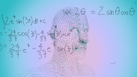 animation of mathematical equations over digital human