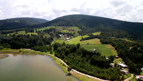 Aerial-view-of-Lake-in-mexico