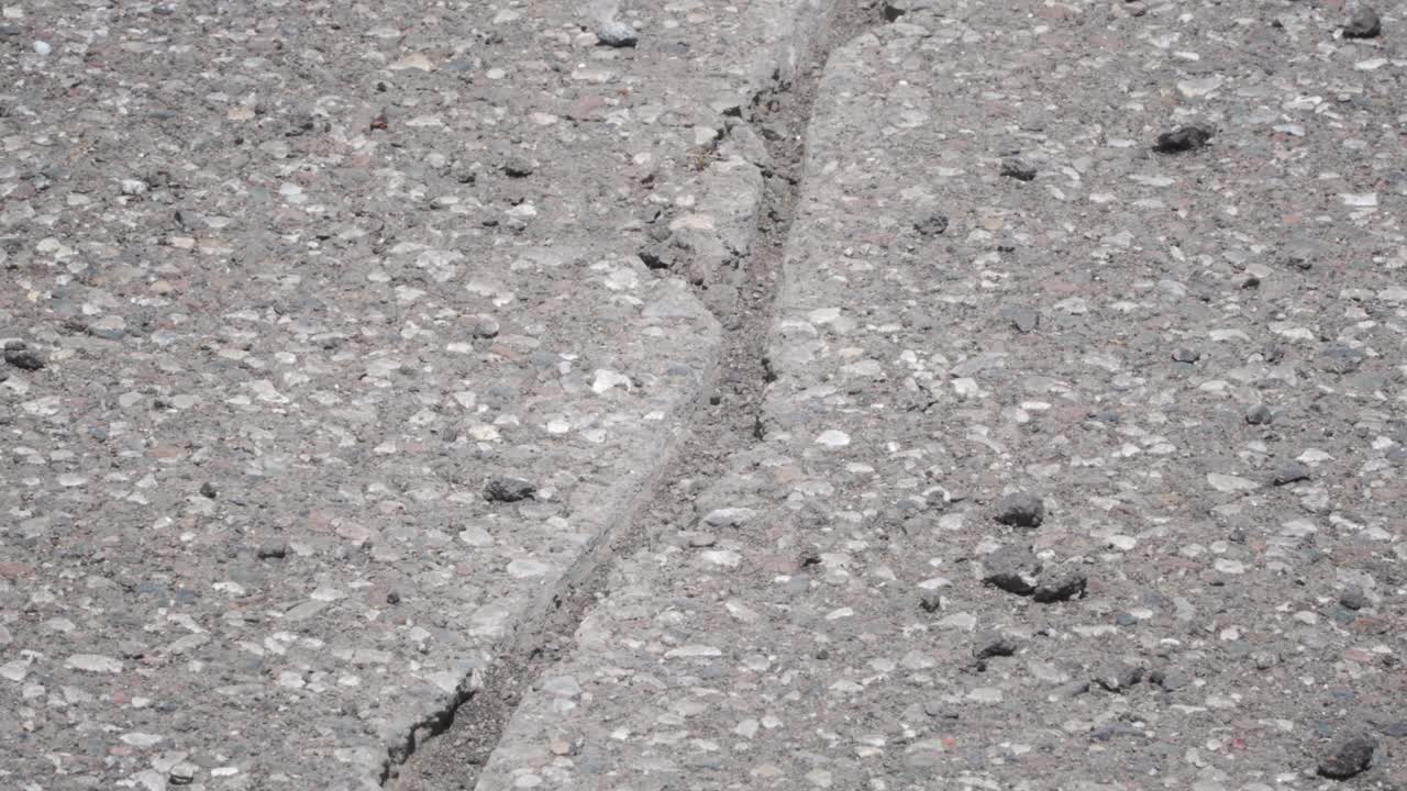 Routed Asphalt Prepped for Crack Sealing