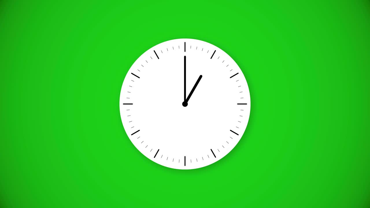 The hand moves the minute hand - Hour hand from 1 to 2