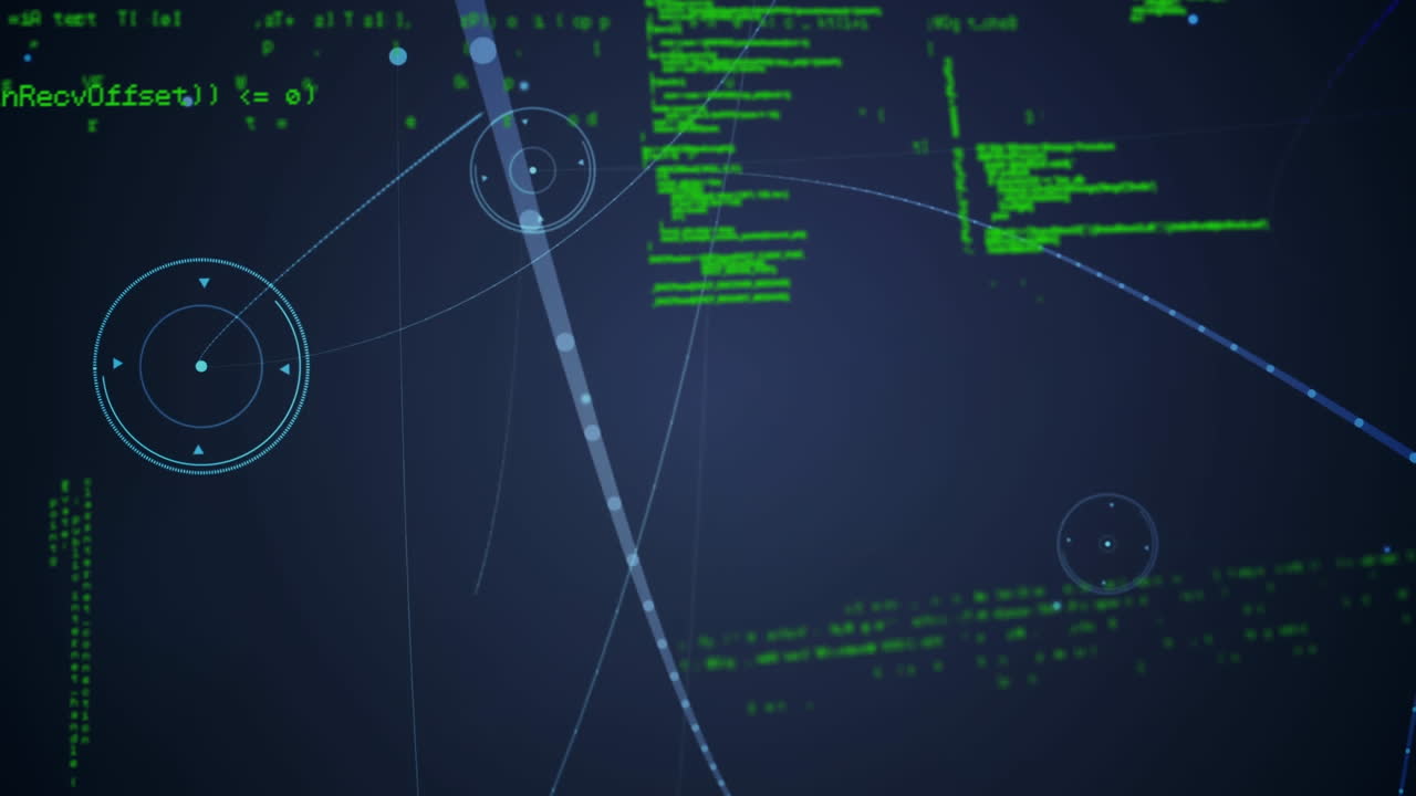 animazione della rete di connessioni tramite elaborazione dei dati