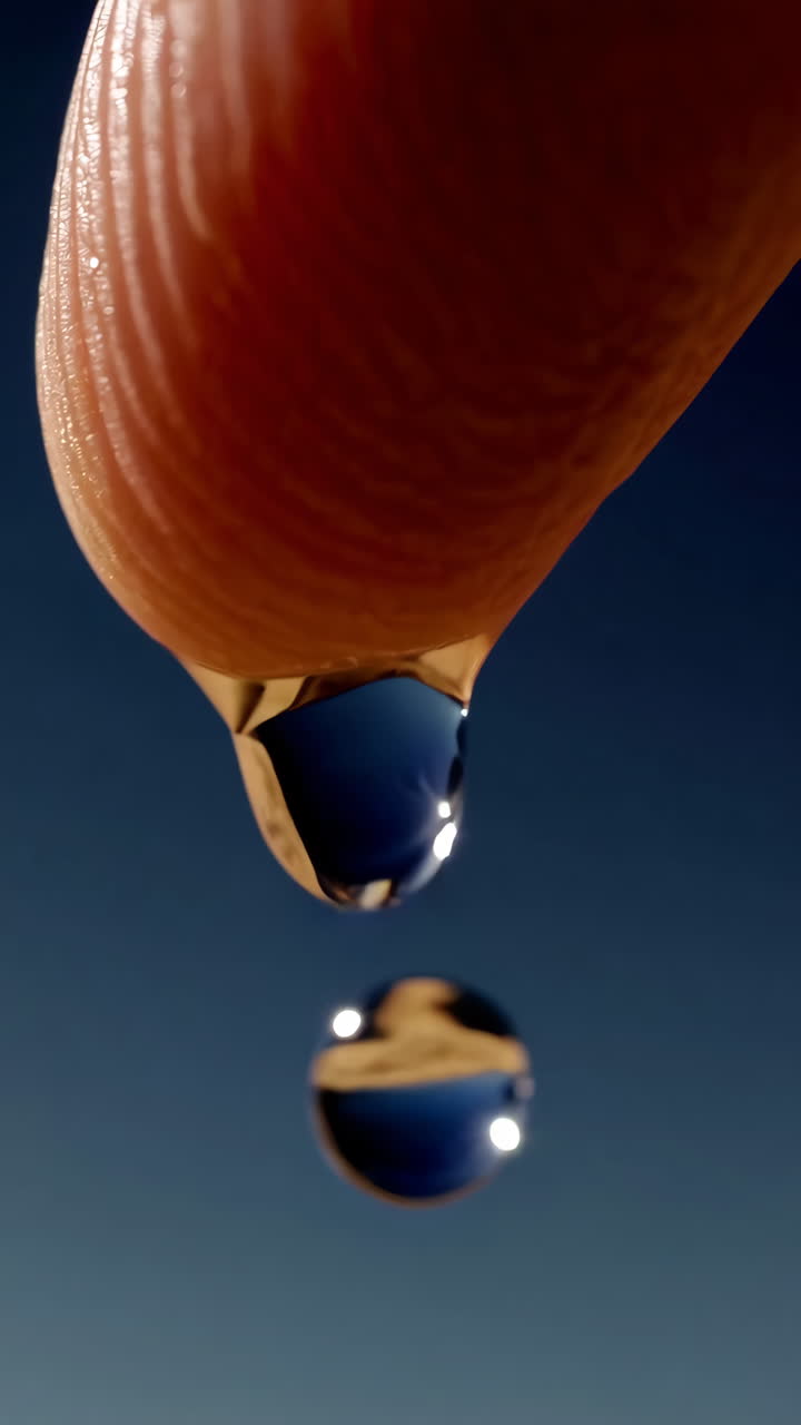 Water Drop on Finger