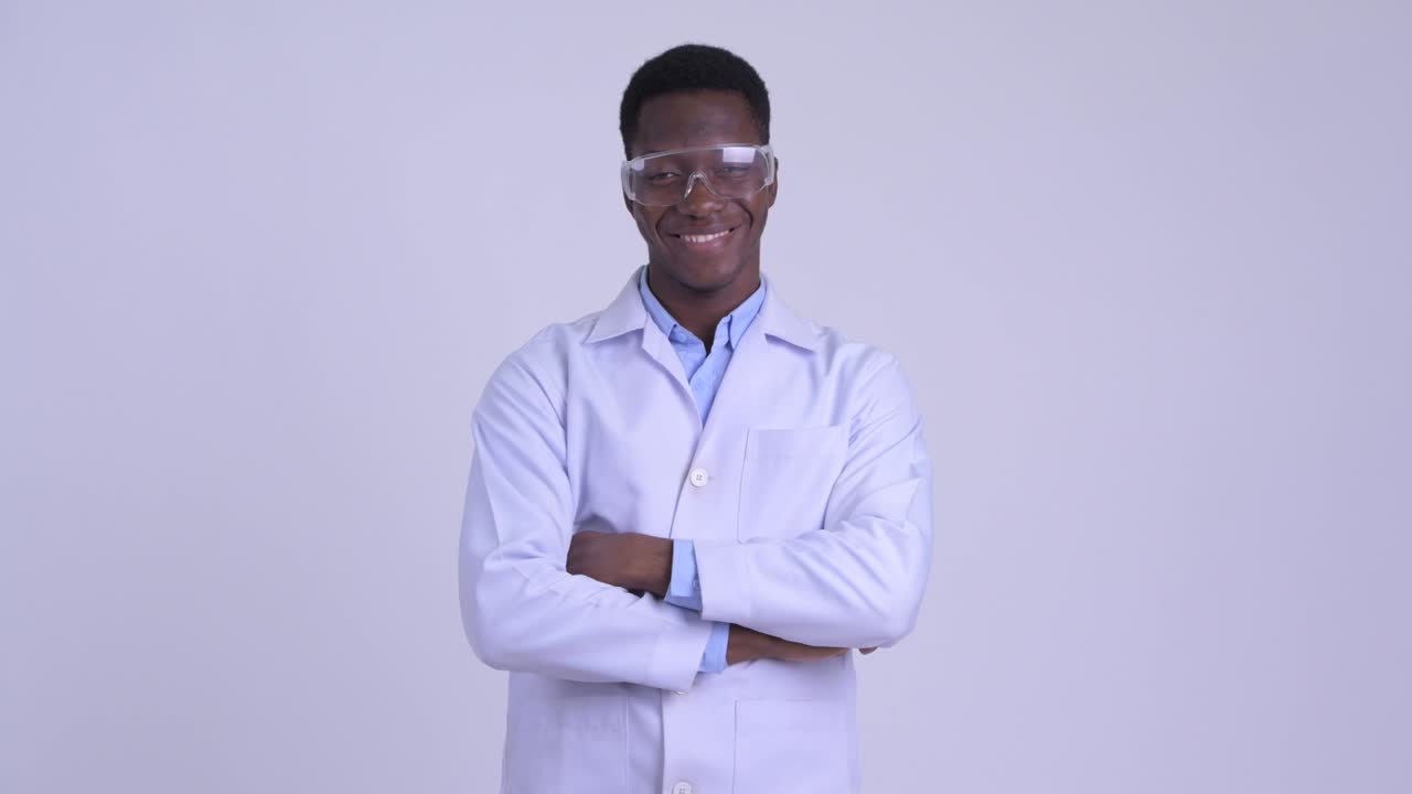 Young handsome African man doctor