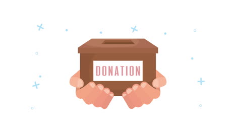 donation box in hands