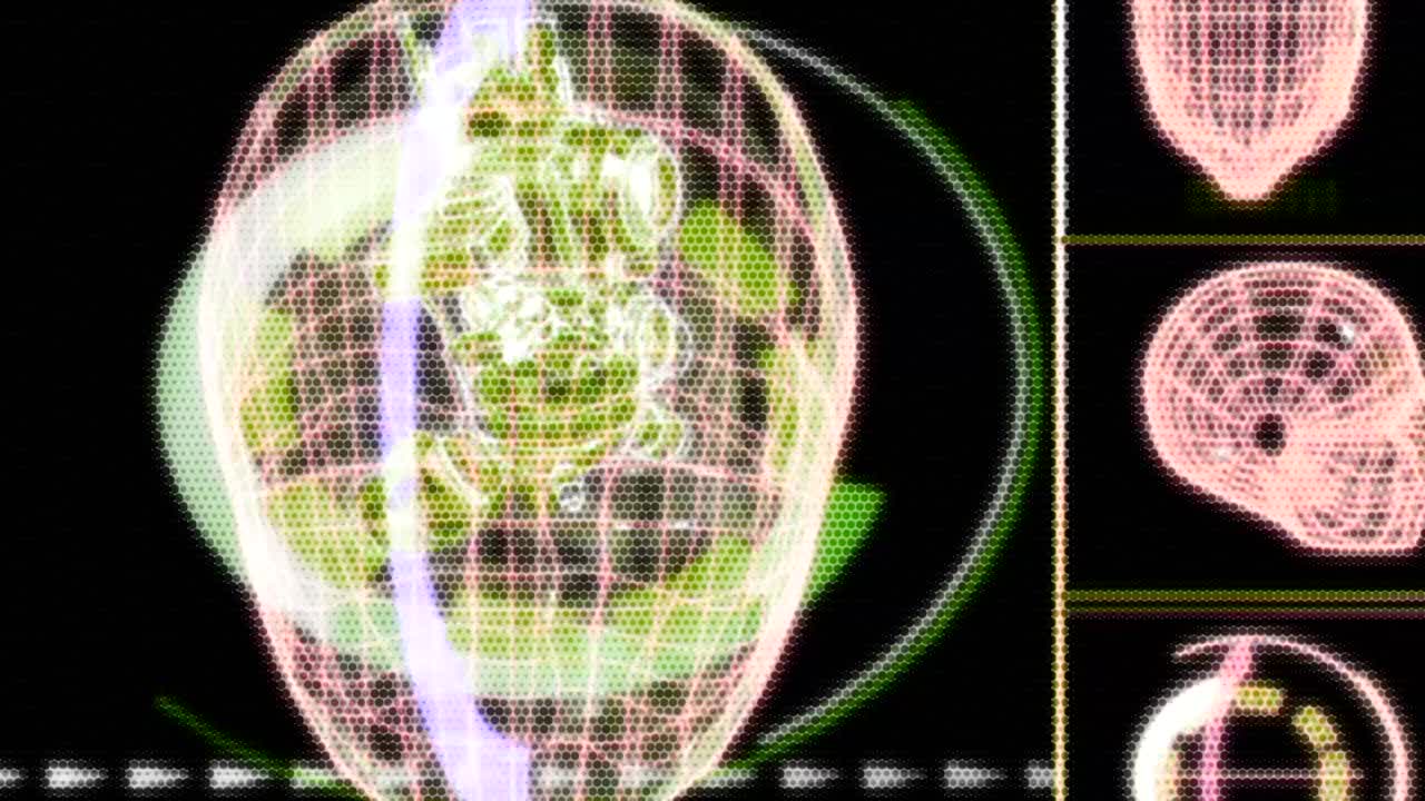 компьютерный анимационный движущийся фон, показывающий научную биологию атомы молекулы частицы гены днк