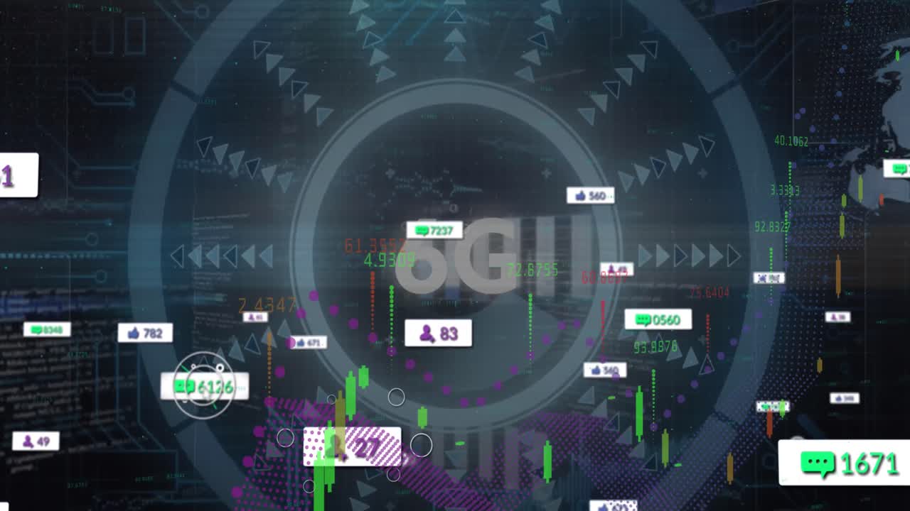 6g 텍스트에 대한 데이터 처리의 애니메이션