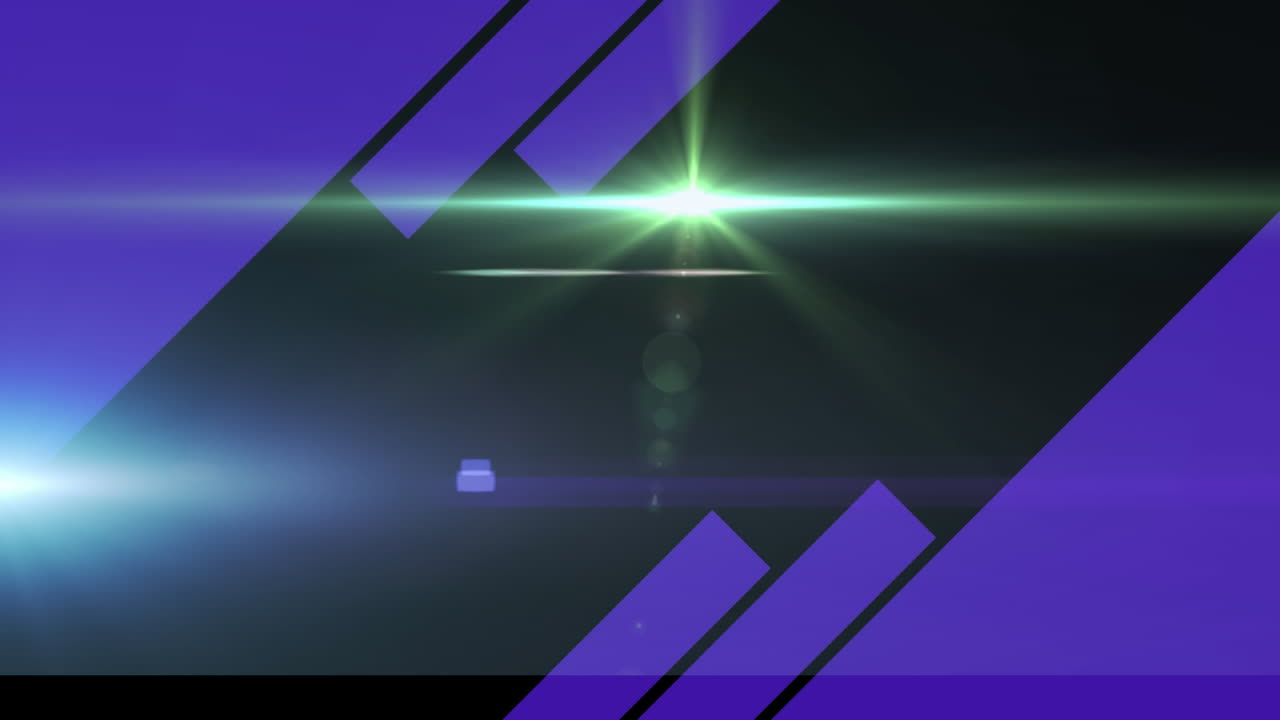 Animation of diagonal purple lines moving with glowing light on blue background