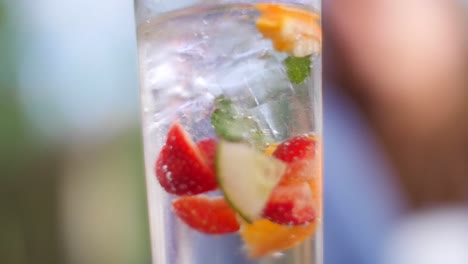 tracking across a fruity summer drink