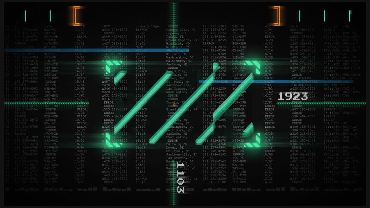On lock, central teal HUD pulsing, orange reticle shifting, blue sweep scanning and showing metrics