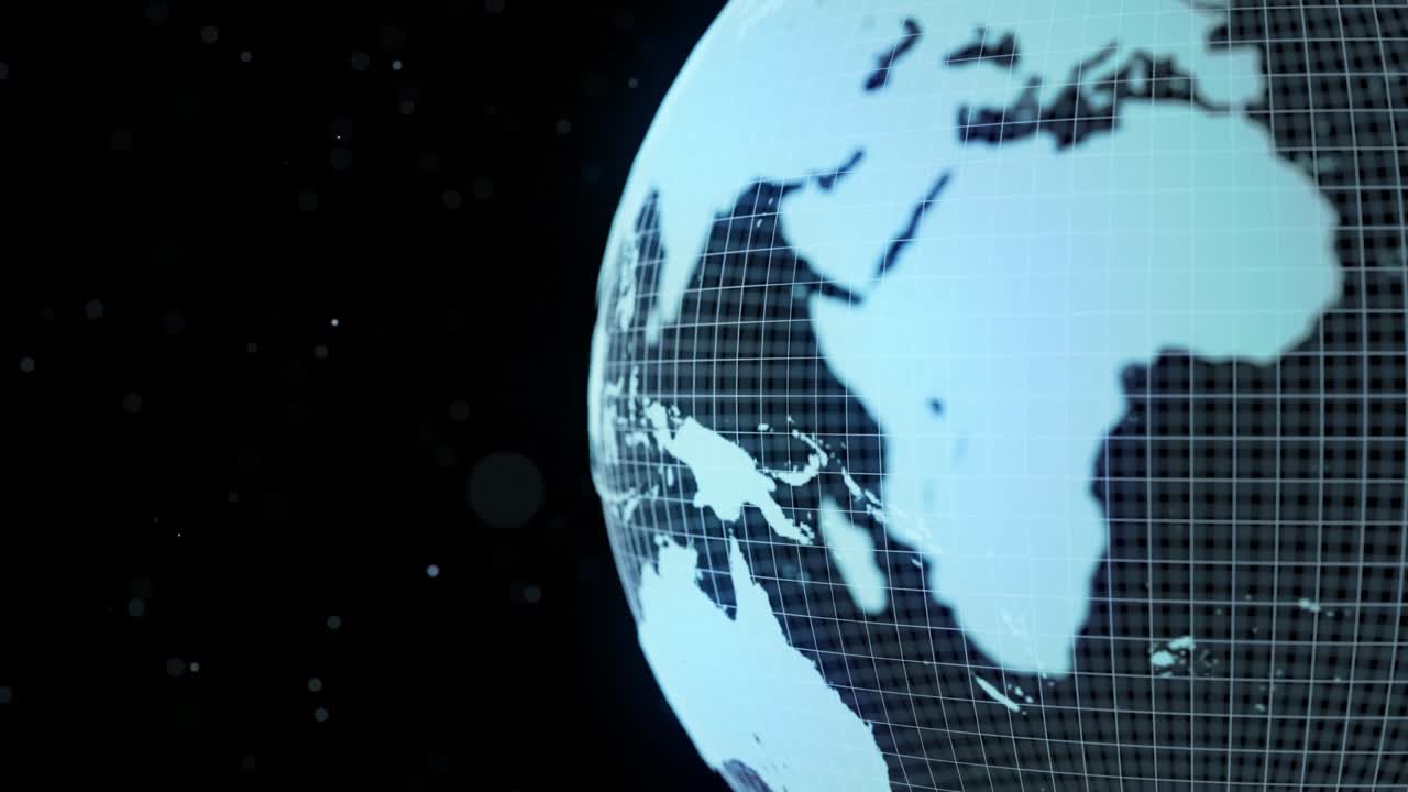 Cyber ​​Earth 3DCG. 3d background.