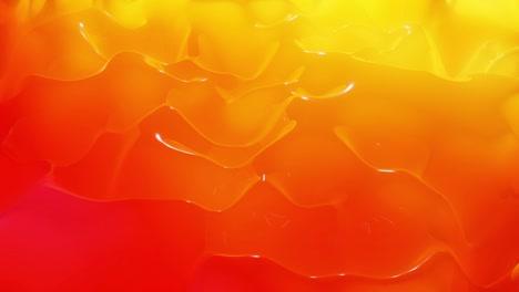 estilo abstracto de fondo en bucle, cambiando la superficie de material translúcido suave como jalea de melocotón. creativo suave brillante 3d bg con brillo interno para eventos festivos 4k. gradiente amarillo naranja rojo.