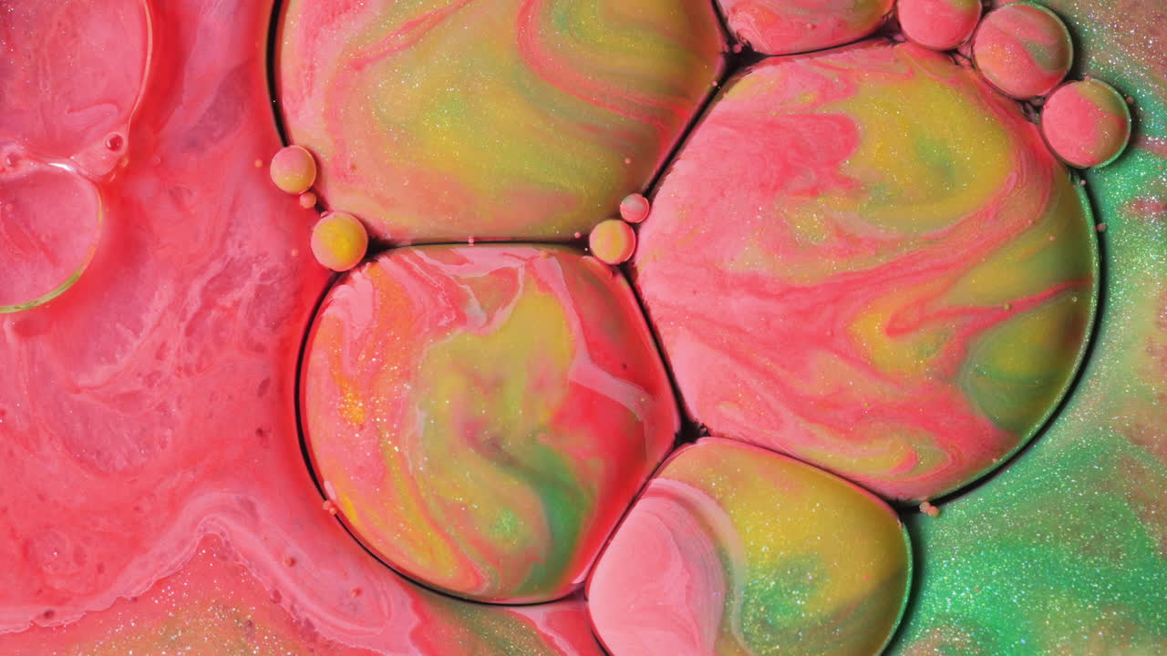 arte fluido abstracto con burbujas