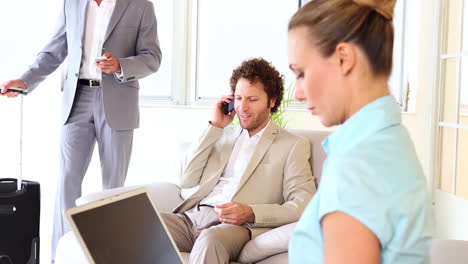 Business-people-in-the-staff-room