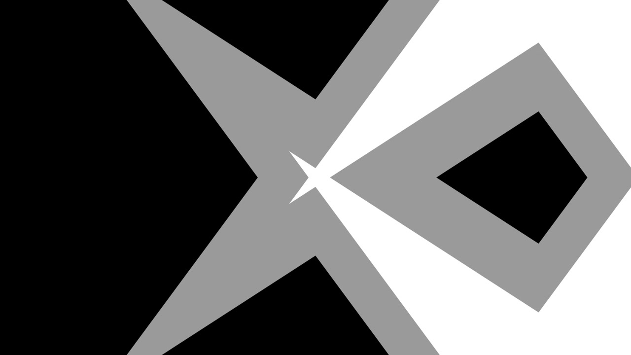Abstract Geometric Animation of Expanding Grey and Black Shapes