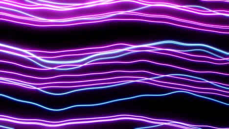líneas onduladas de neón abstractas.
