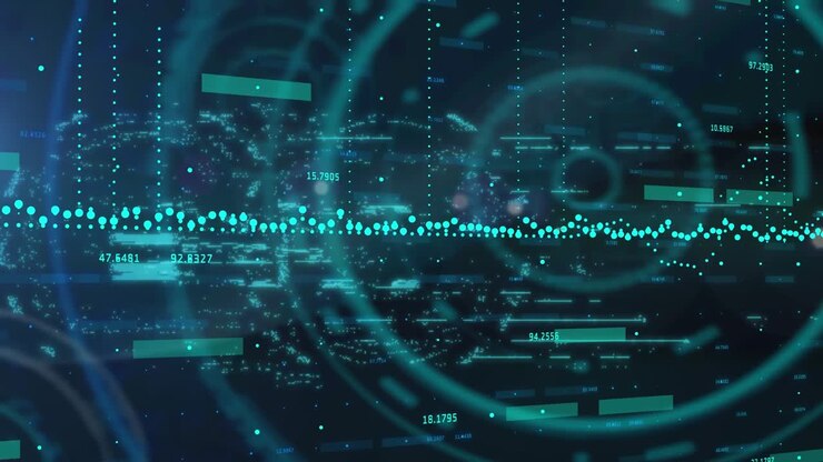 Animation of online security padlock, data processing
