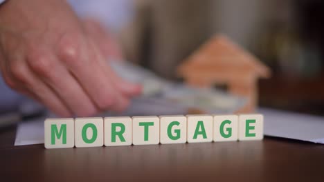 concept of paying mortgage loan with cash