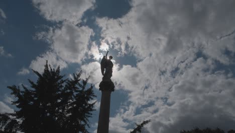 angel statue against cloudy sky