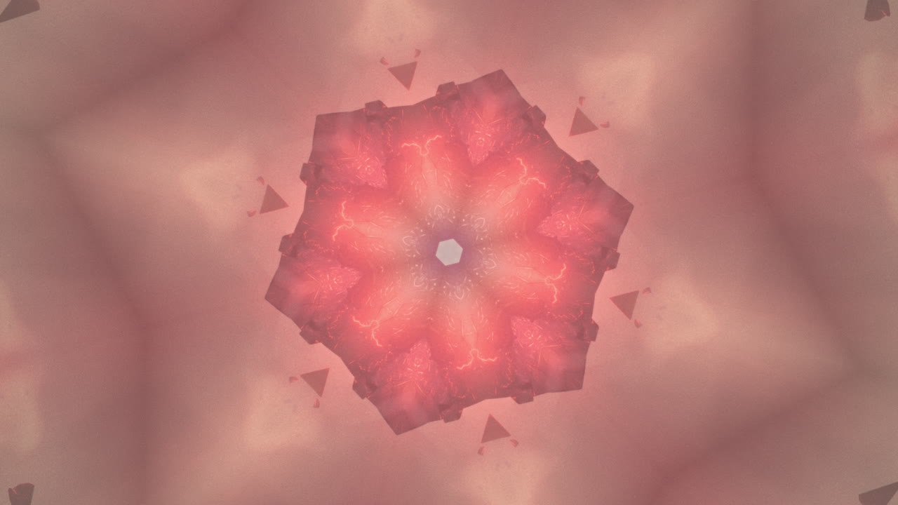 Abstract electric energy kaleidoscope animated pattern