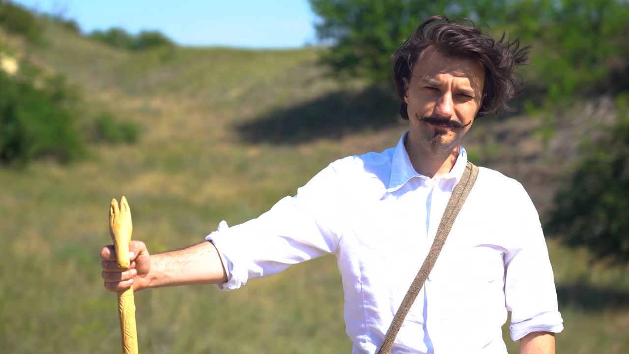 맑고 화창한 날 헝가리 국민 시인 산도르 페토피의 초상