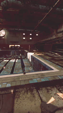 abandoned indoor swimming pool