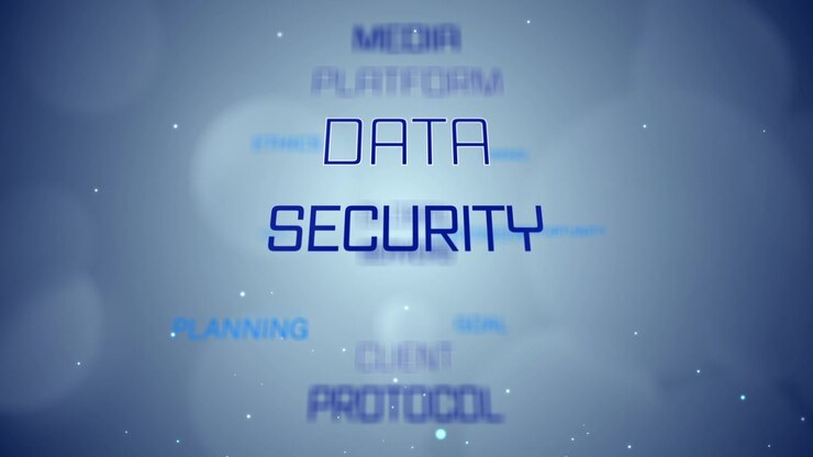 Animated Business Concept Words Floating on Abstract Background