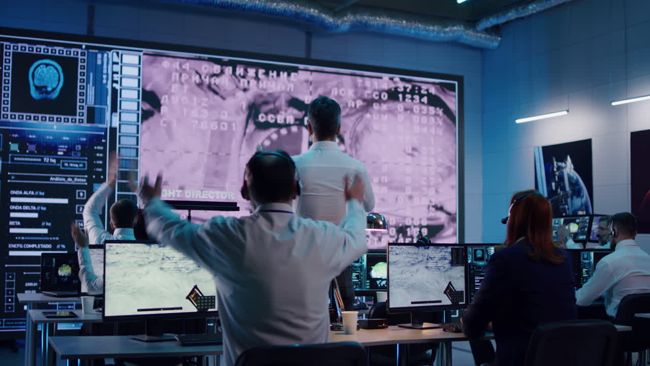 Space Mission Control Room