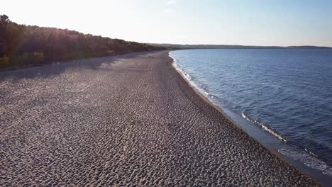 sandy beach aerial shot