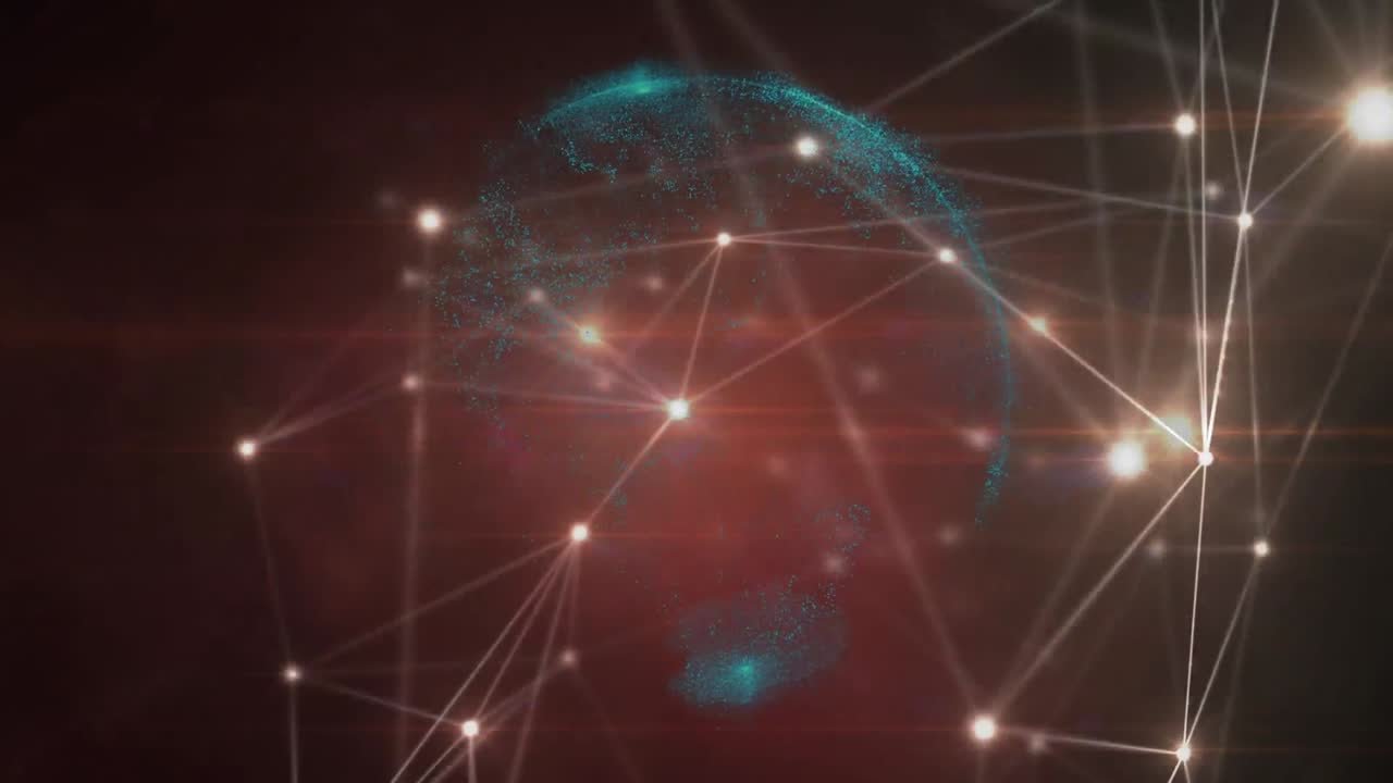 animación de la red de conexiones en todo el mundo