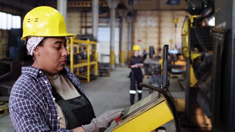 African-american-worker-on-a-factory