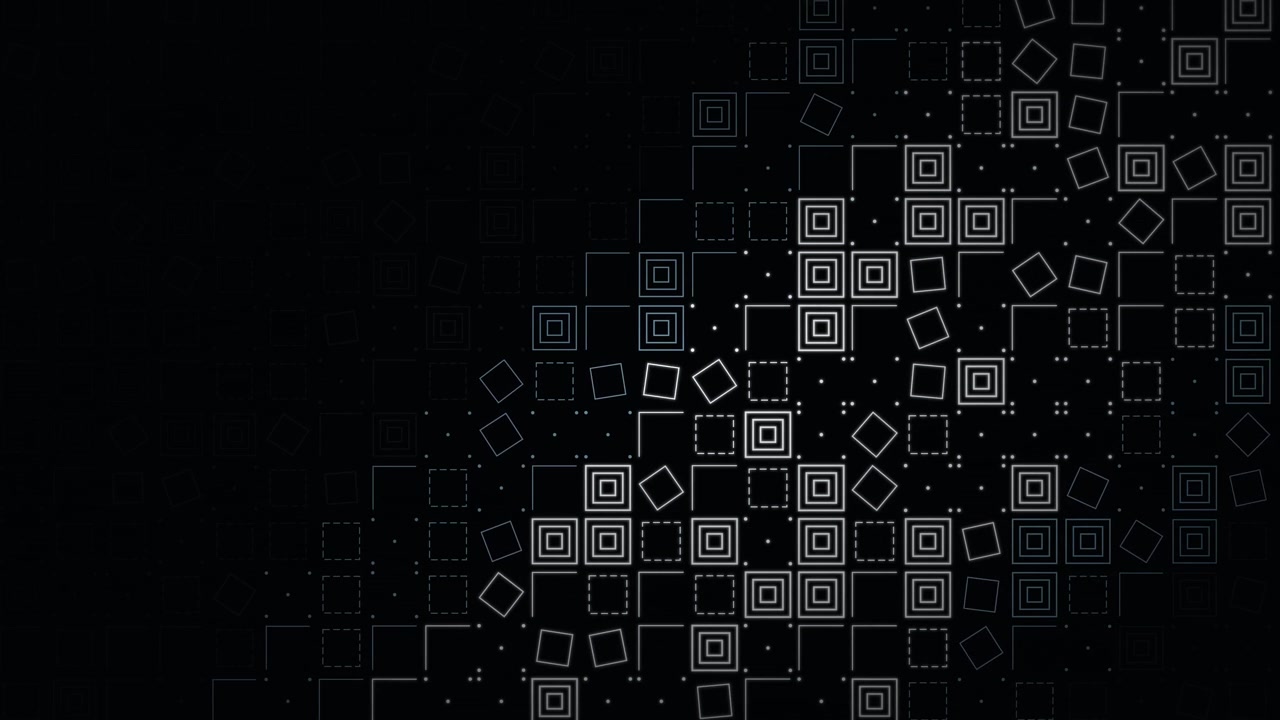 Abstract Motion Background with Animated Geometric Squares and Dots