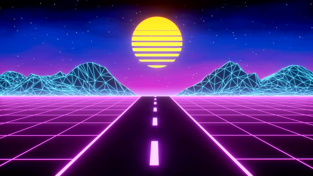 el bucle de fondo retro de ondas sintéticas